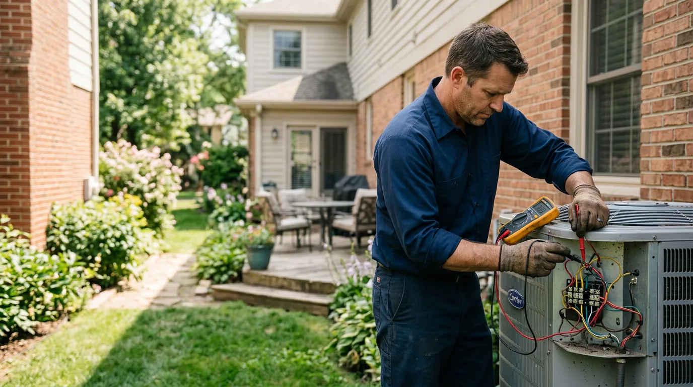 HVAC technician working near South Whitley, IN